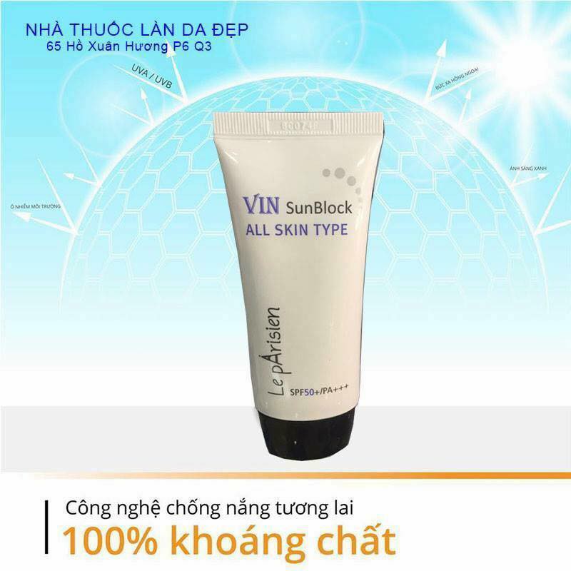 Leparisien Vin Sunblock SPF 50+ - Kem chống nắng PA+++