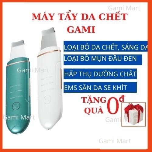 [BH 6 THÁNG] Máy Cà Da Mặt Ion Gami Máy Chăm Sóc Da Mặt Bằng Điện EMS Làm Sạch Dầu Nhờn và Lỗ Chân Lông 4 Trong 1