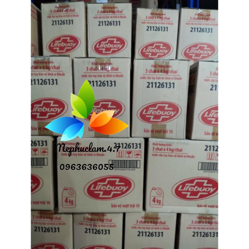 Nước rửa tay Lifebuoy 4kg can lớn  siêu tiết kiệm cho khách sạn, nhà hàng, toà nhà, văn phòng, quán cafe