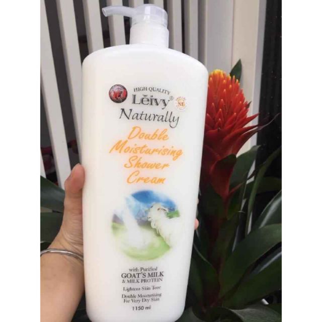 Sữa tắm dê LEIVY Double Moisturising Shower Cream - sữa tắm trắng da 1150ml - hàng sẵn