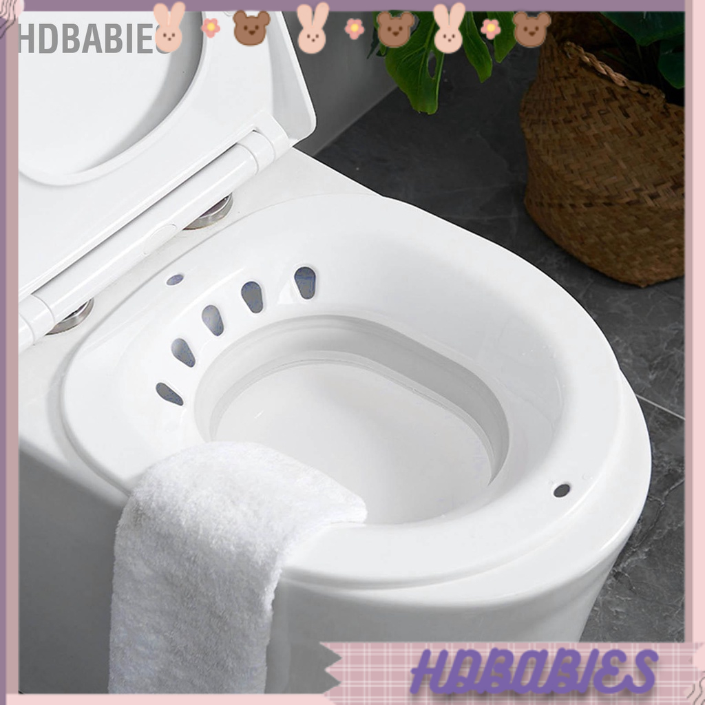 HDbabies Bồn tắm trong nhà vệ sinh Ngồi xổm Miễn phí Giảm đau Chống tràn Nước Mát xa Sitz có thể gập lại với Bộ xả cho sau