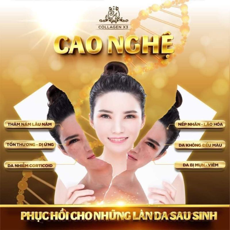 Cao Nghệ Đông Anh Collagen X3 50gr  Phục Hồi Da Chuyên Sâu, Dưỡng Da Trắng Sáng, Loại Bỏ Mụn, Nám, Thâm