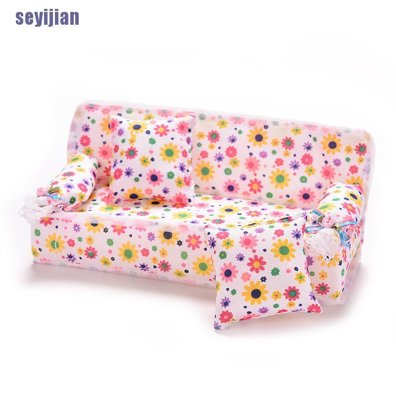 Set 3 Đệm Ghế Sofa Kèm 2 Gối Cho Nhà Búp Bê | BigBuy360 - bigbuy360.vn