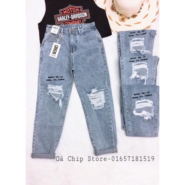Quần Jeans Rách Gối hot hit - 3051