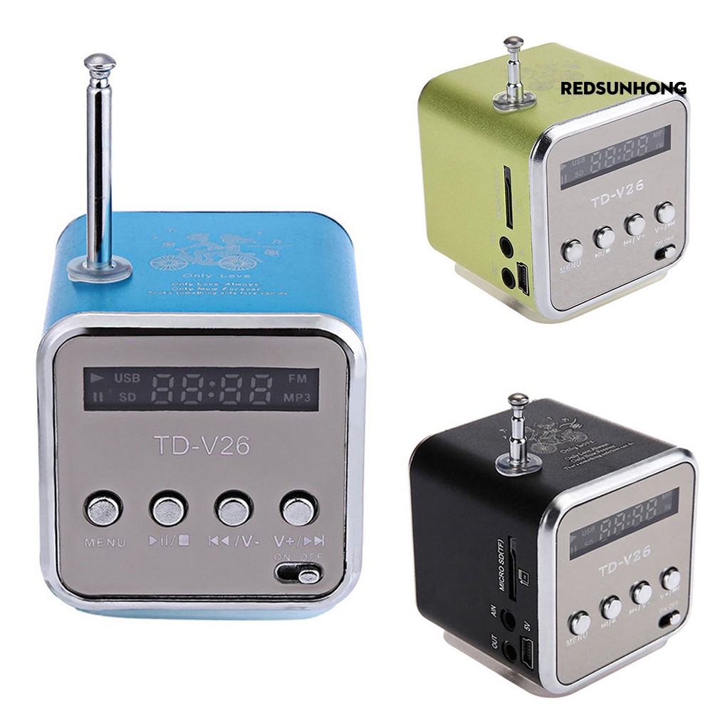 Loa nghe nhạc Mini Td-V26 hỗ trợ thẻ nhớ TF tiện lợi