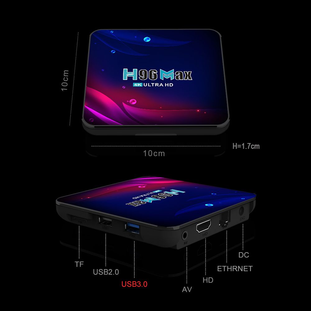 Set TV box thông minh SHOUHOU H96 V11 2021 4GB + 32/64GB RK3318 kết nối bluetooth 2.4G/5.8G dual WIFI 4K Android 11.0