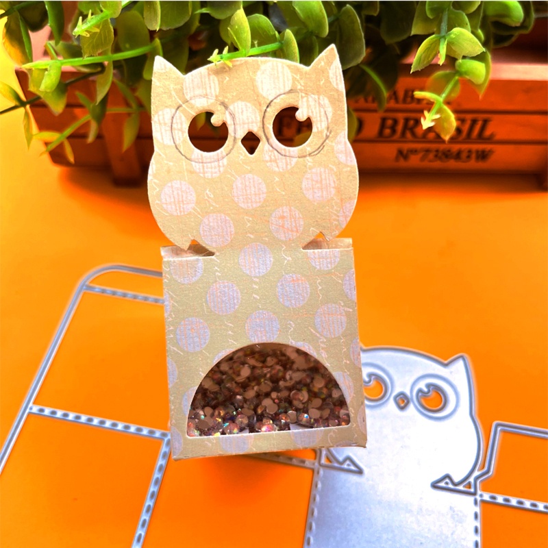 Khuôn Cắt Giấy Kim Loại Hình Cú 3D Dễ Thương