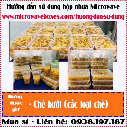 Bộ 10 hộp + 10 nắp hộp vuông microwave 550ml đựng thực phẩm/rau câu/chân gà/pate/kimchi