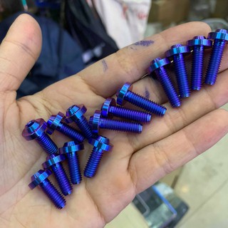 Ốc titanium GR5 6 ly 1,5 phân, 6 ly 2 phân dù nhỏ
