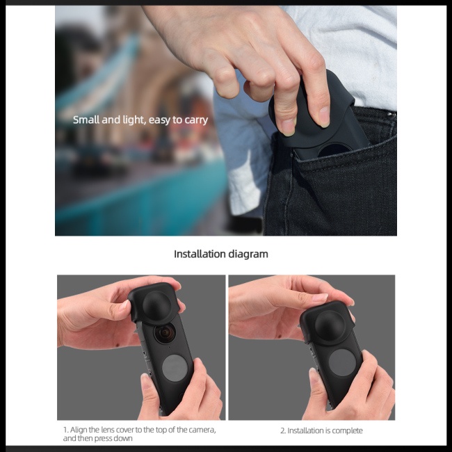 Ốp Silicon Bảo Vệ Ống Kính Máy Ảnh Cho Insta360 ONE X2 Panorama