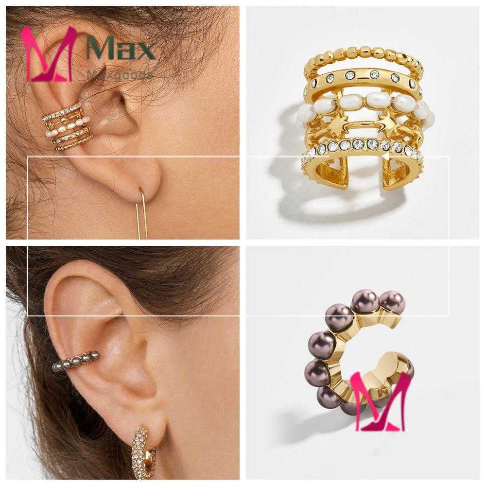 Khuyên Kẹp Vành Tai Đính Đá Zircon Không Cần Xỏ Lỗ Thời Trang Dành Cho Nam Và Nữ