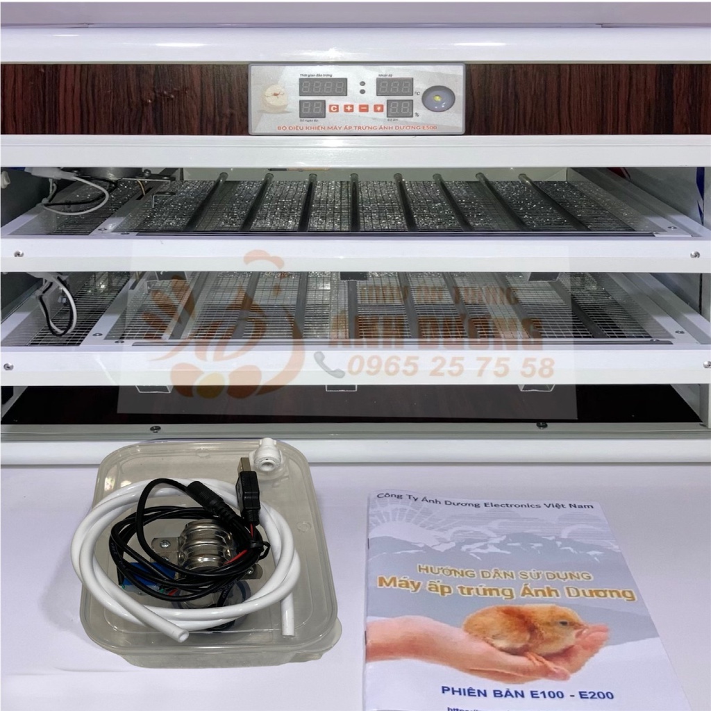 Máy Ấp Trứng Nam An F100 - 108 quả - Tặng máy phun sương tự động hút nước bên ngoài