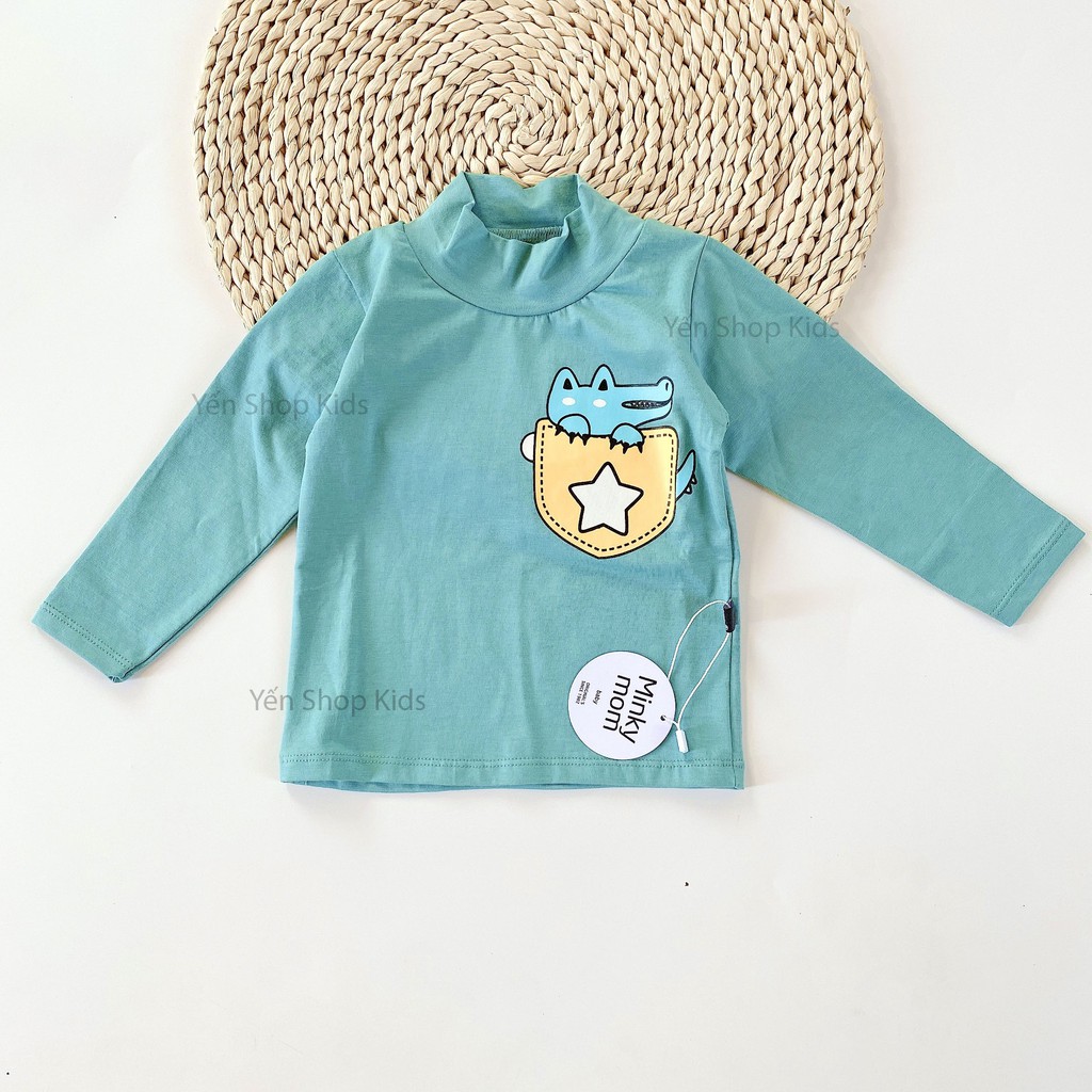 Sale !!! Áo Dài Tay Cổ 3 Phân Chất Cotton 100% Hàng Minky Mom Cho Bé_Super Sale (7-19kg) (1368)