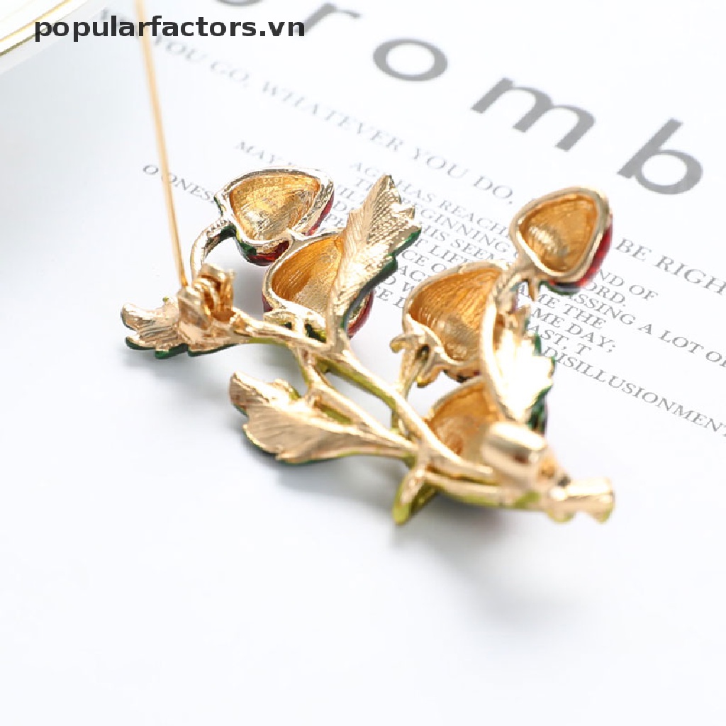 [Phổ Biến] Ghim Cài Áo Thiết Kế Hình Dâu Tây Màu Đỏ Dễ Thương Phong Cách Jewellry Mùa Hè