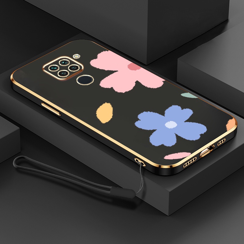 Ốp Điện Thoại TPU Silicone Mềm Mạ Điện Hình Hoa Đơn Giản Cho Xiaomi Redmi note 9 4G note 9s 9 pro max