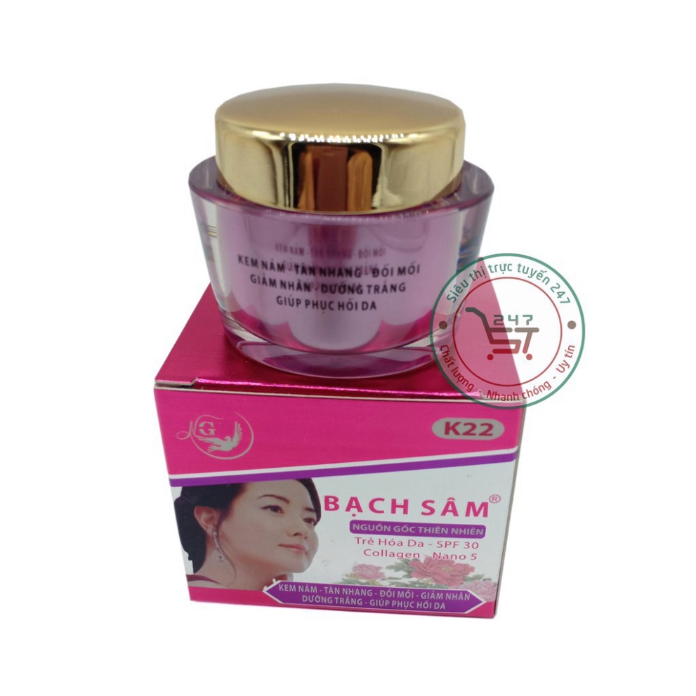 Kem nám tàn nhang Bạch Sâm K22 dưỡng trắng da chống nhăn đồi mồi 22g