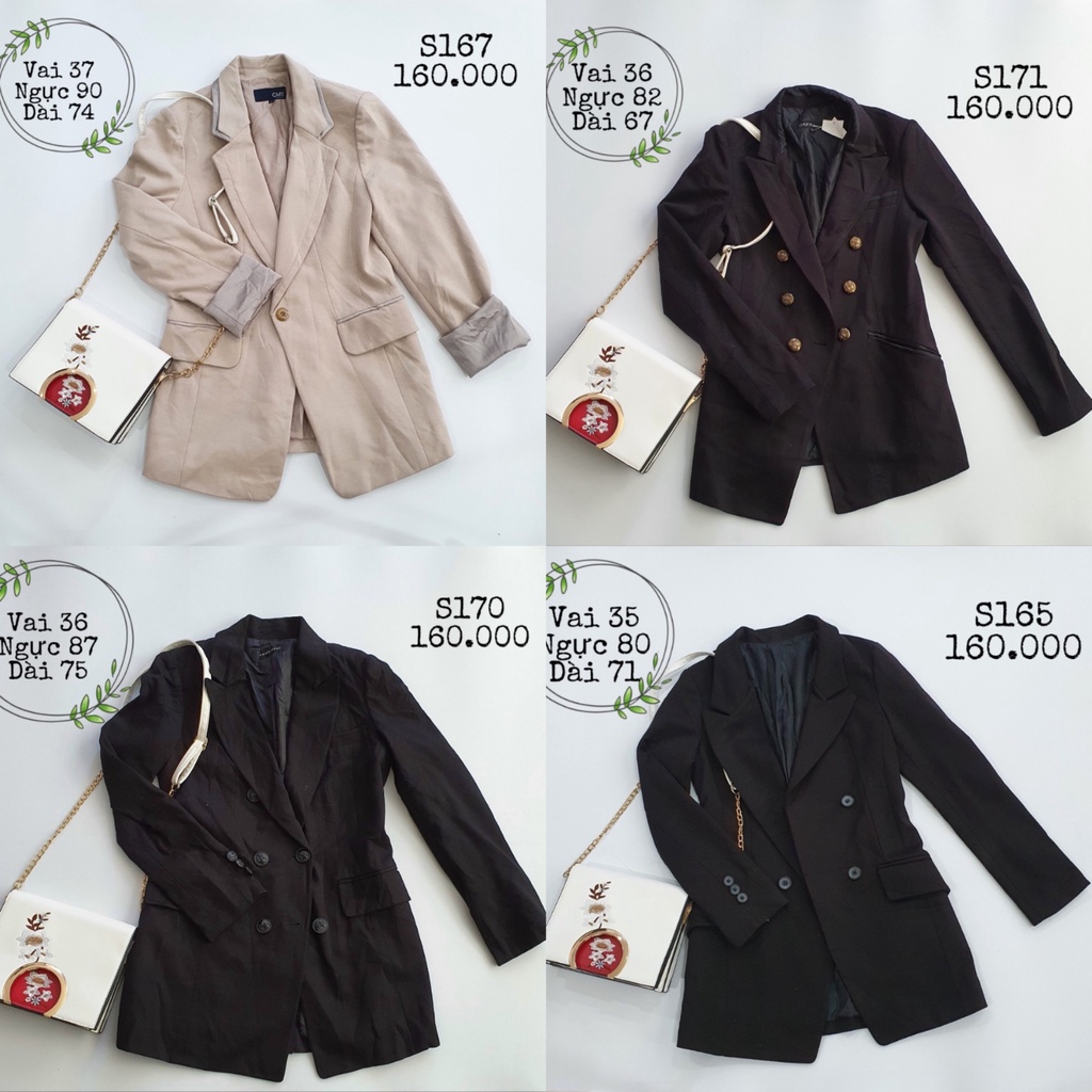 Vest blazer nữ 2hand đồng giá 160k