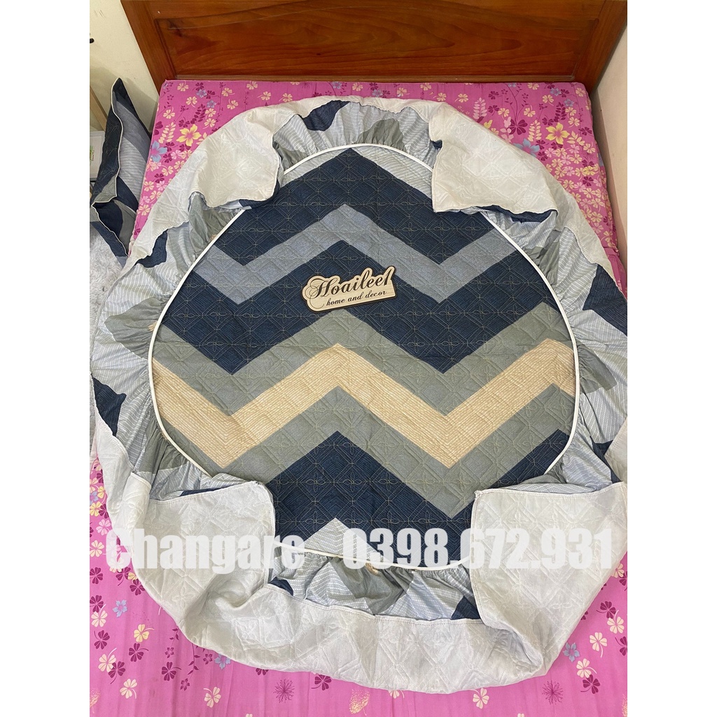 Bộ ga gối chun trần bông và 2 vỏ gối đầu,Ga Dày Dặn- Ga Trải Giường Cam Kết Bọc Đệm Không Xô
