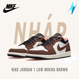 Giày sneaker nam nữ Nike Jordan 1 Low Mocha Brown chính hãng 100%