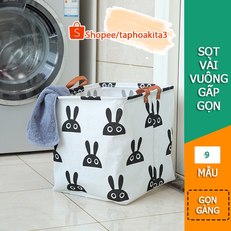 Sọt Vải Vuông Đựng Đồ Đa Năng/ Quần Áo/ Đồ Chơi Gấp Gọn Size Lớn #T1-23 (Vuông)