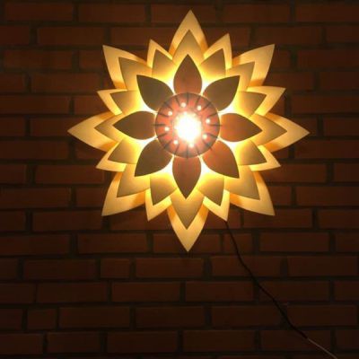 Đèn gỗ hoa sen DIY- Đèn thả trần trang trí Decor nội thất, nhà hàng, cửa hàng, quán Cafe, resort