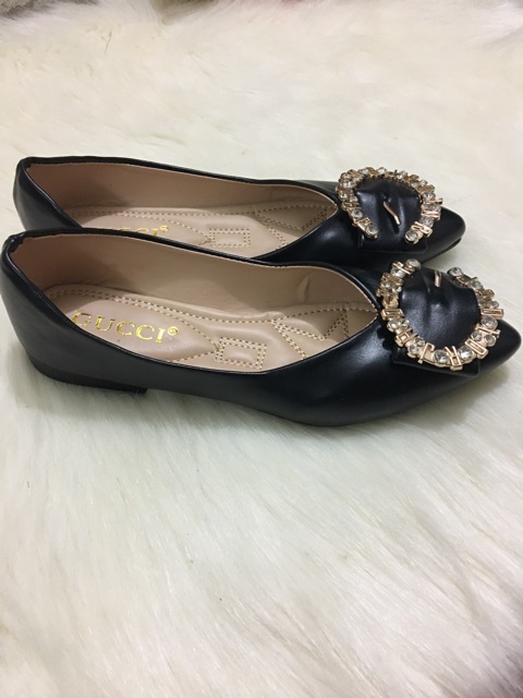 Giày bệt Nữ đính đá chữ C siêu hót