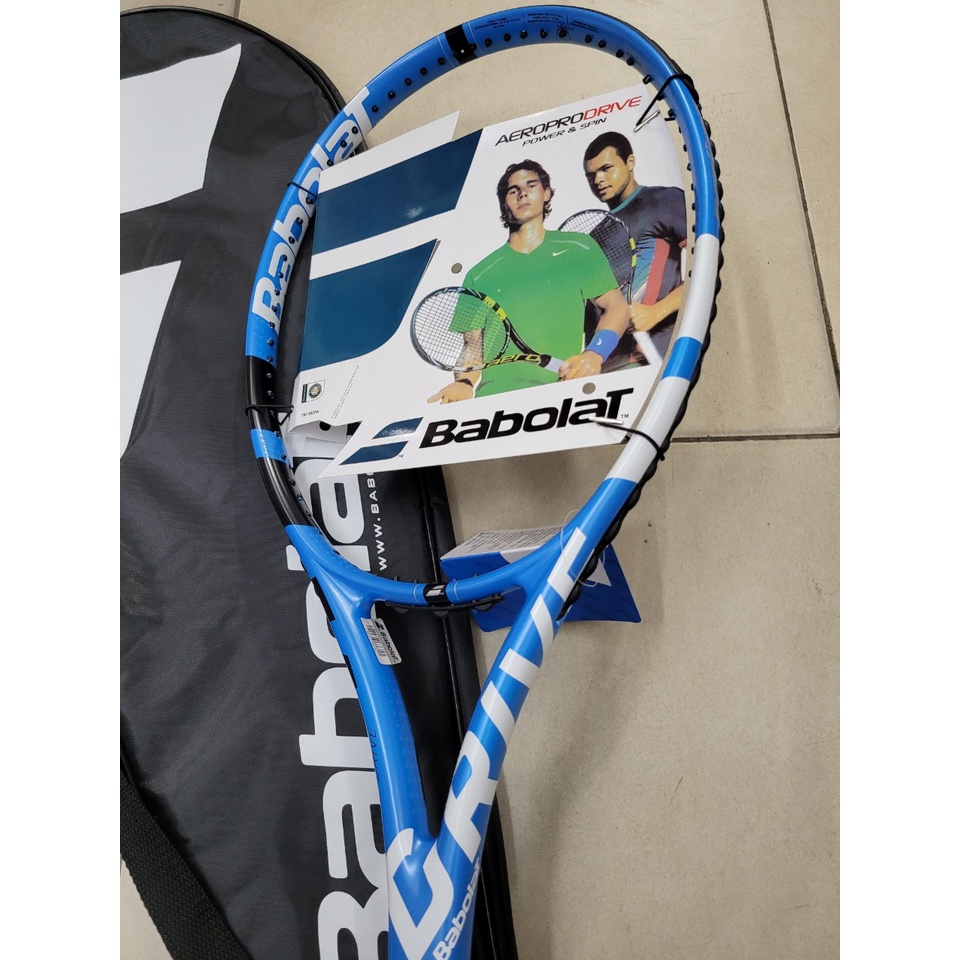 Vợt tennis Babolat 260g- Màu xanh- tặng căng cước quấn cán và bao vợt - ảnh thật sản phẩm