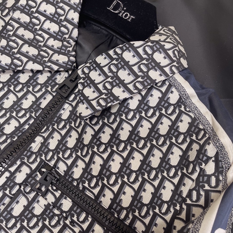 Áo khoác nữ dáng ngắn họa tiết chữ thương hiệu Dior CD cao cấp