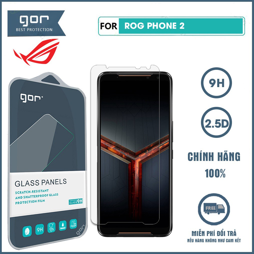 Kính cường lực Rog Phone 2 chính hãng GOR trong suốt độ cứng 9H full màn hình