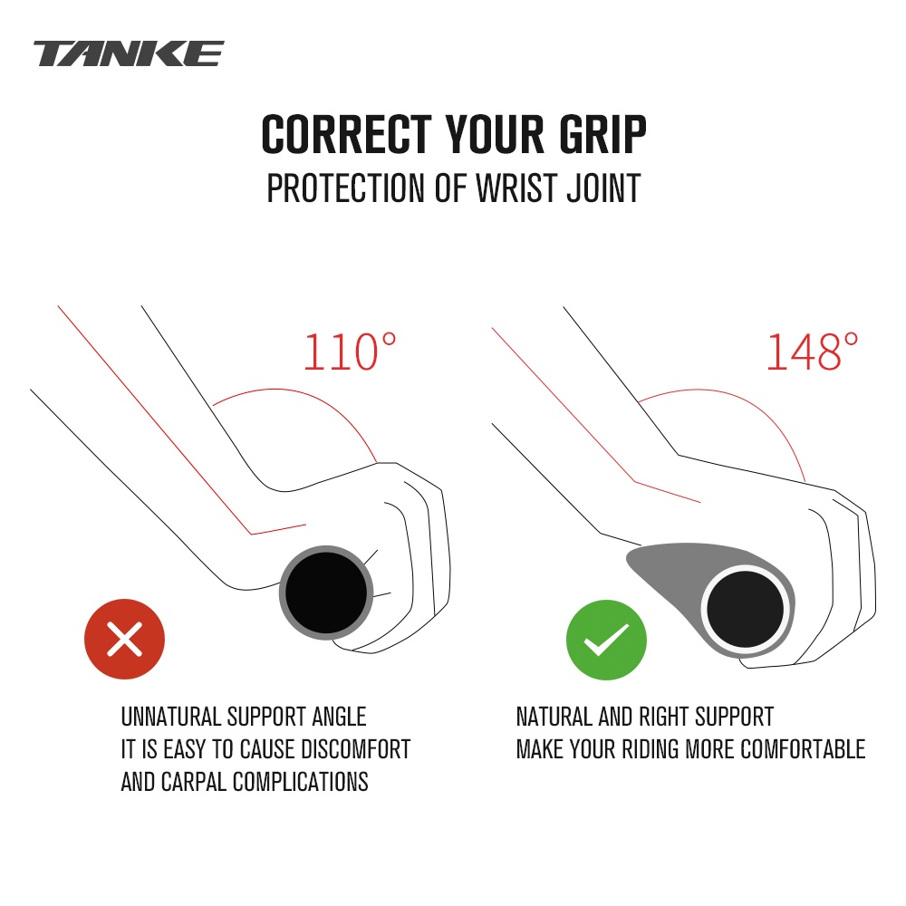 1 Cặp Vỏ Bọc Tay Lái Xe Đạp Leo Núi MTB Bằng Silicone Chống Trượt TANKE