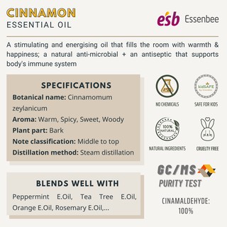 Tinh dầu Vỏ Quế – Essenbee – 20ml