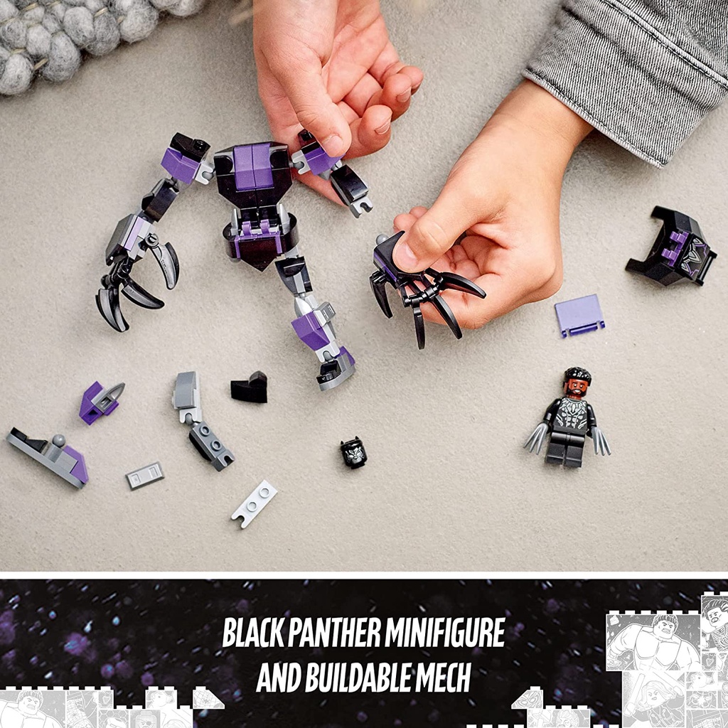 Lego Super Heroes 76204 - Black Panther Mech Armor - Bộ xếp hình Lego Người máy Black Panther