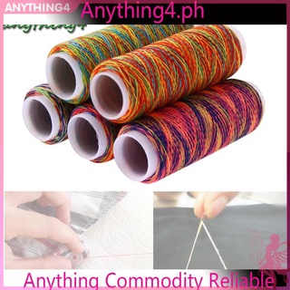 Bộ 5 ống chỉ may vá màu sắc cầu vồng tiện lợi cho may vá thủ công