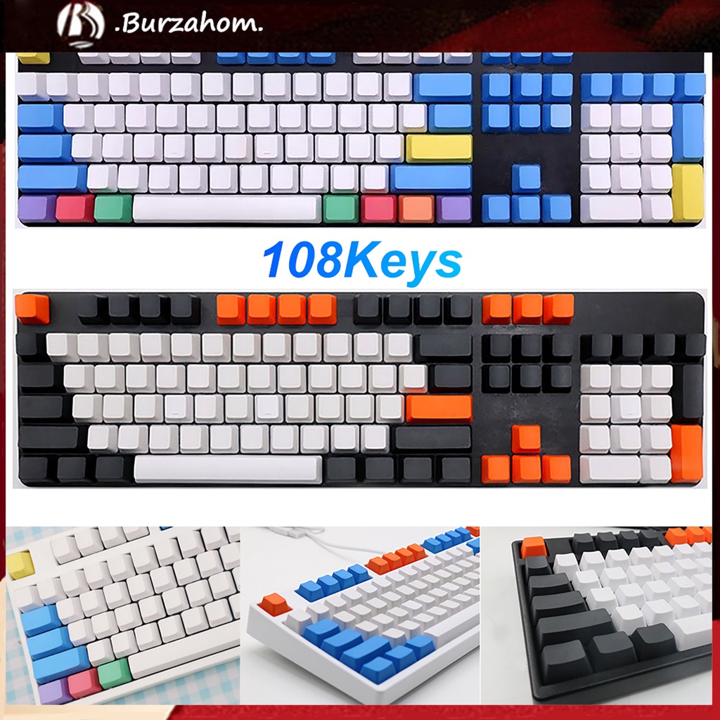 Set 108 Nắp Đậy Bàn Phím Cơ Không In Chữ Chống Ánh Sáng PBT