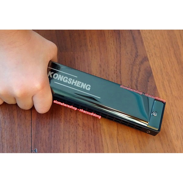 Kèn harmonica Kongsheng Tremolo Master 24 lỗ key C Đen Bóng