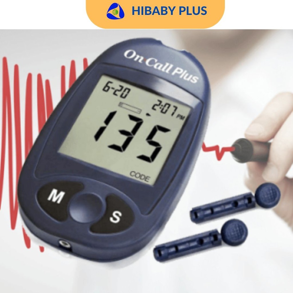 Máy đo đường huyết Acon On Call Plus TẶNG 25 que + 50 kim lấy máu + bông tẩm cồn tiệt trùng. Máy thử tiểu đường.