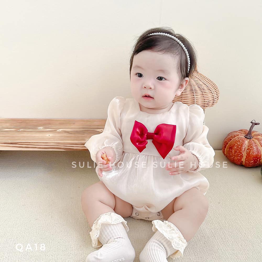 Bộ body váy nơ cao cấp - QA18
