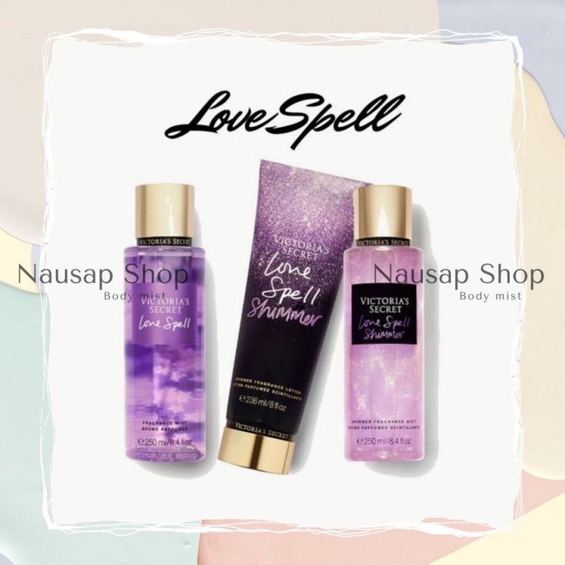 Xịt Thơm Body 𝗩𝗜𝗖𝗧𝗢𝗥𝗜𝗔'𝗦 𝗦𝗘𝗖𝗥𝗘𝗧 &quot;Love Spell Colection&quot; 10ml-30ml-50ml-100ml 𝐍𝐚𝐮𝐬𝐚𝐩