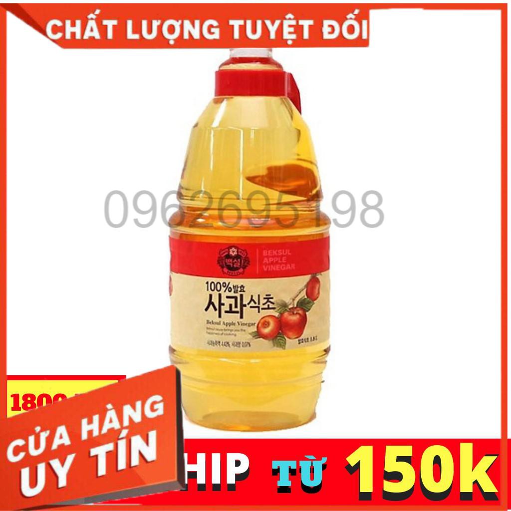 hàng sẵn GIẤM TÁO HÀN QUỐC BEKSUL CHAI 1800ML hot