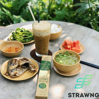 [Hàng có sẵn] Ống hút gạo ăn được MÀU MIX - bảo vệ môi trường - 6mm - 10 ống/hộp