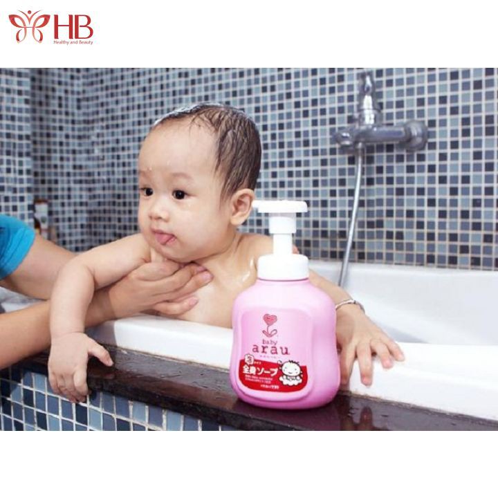 Sữa tắm gội thảo mộc Arau Baby nội địa Nhật - Chai 450ml