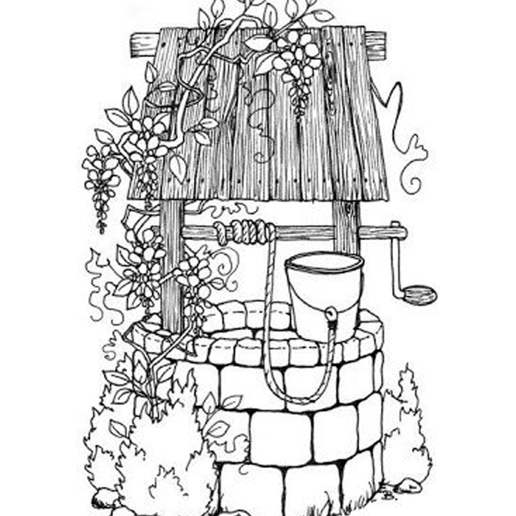 Line art Tranh tô màu Anime khổ A4 - Cho những bạn yêu thích TRANH PHONG CẢNH