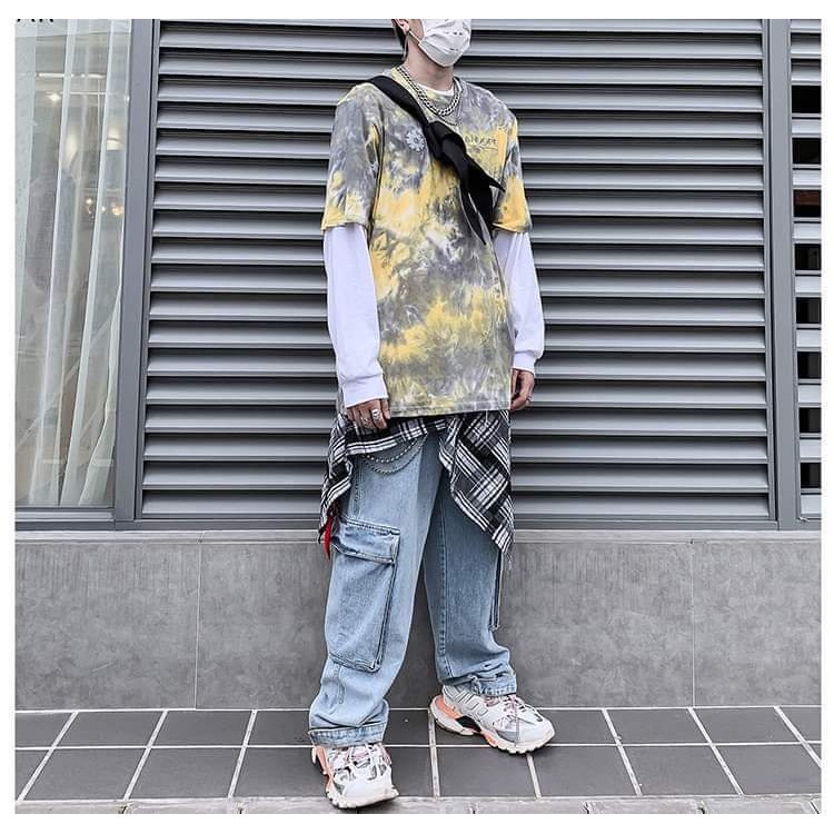 ÁO THUN LOANG THÊU HOA CÚC MORE THAN DOPE SIÊU HOT