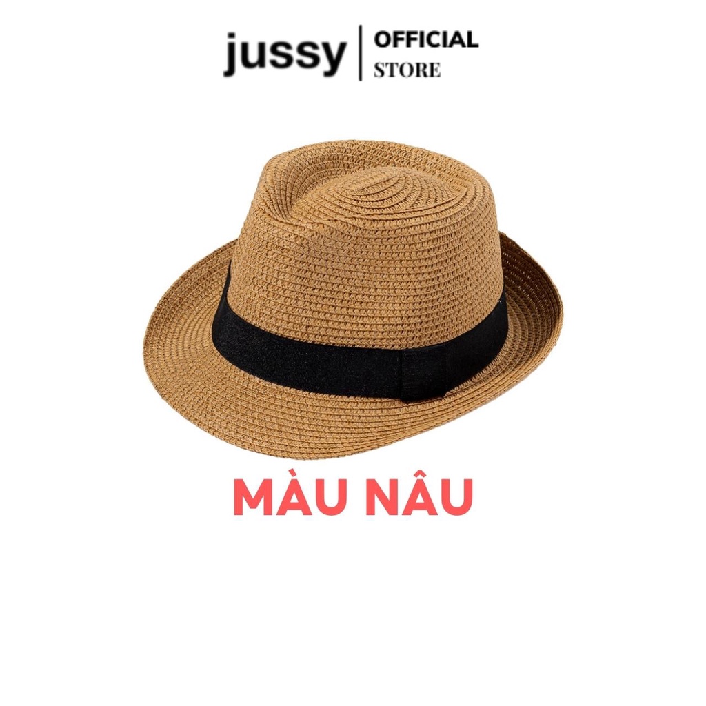 Mũ Cói Phớt Vành Nhỏ Đi Biển Jussy Official Phong Cách Nón Cói Panama Unisex Nam Nữ Đều Đội Đẹp Nhiều Màu Hot