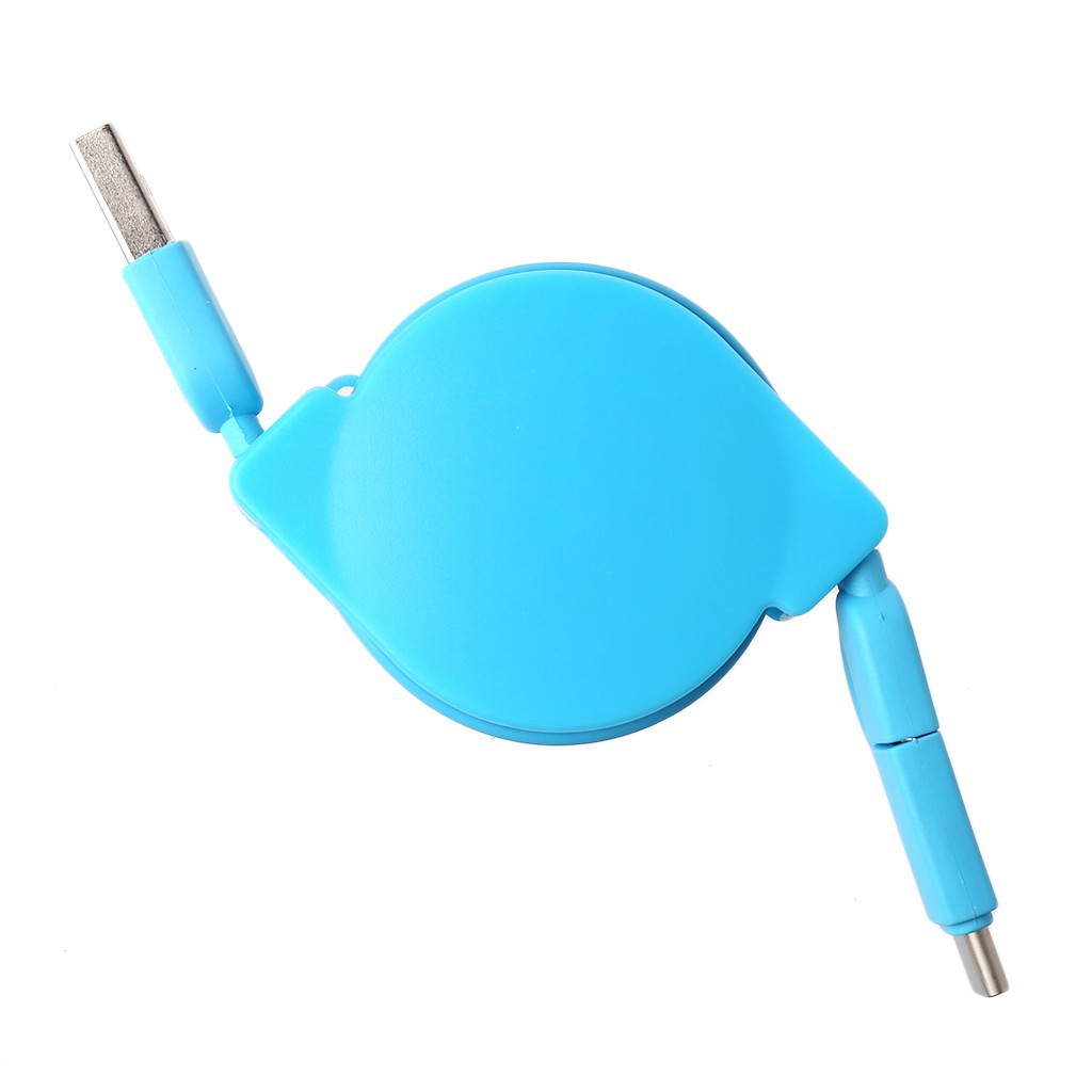 Dây cáp dữ liệu Micro USB + Type C 2 trong 1 rút gọn tiện dụng dành cho điện thoại
