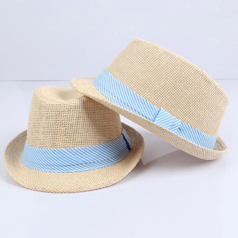 Nón cối kiểu cao bồi phối viền nơ thời trang cho bé