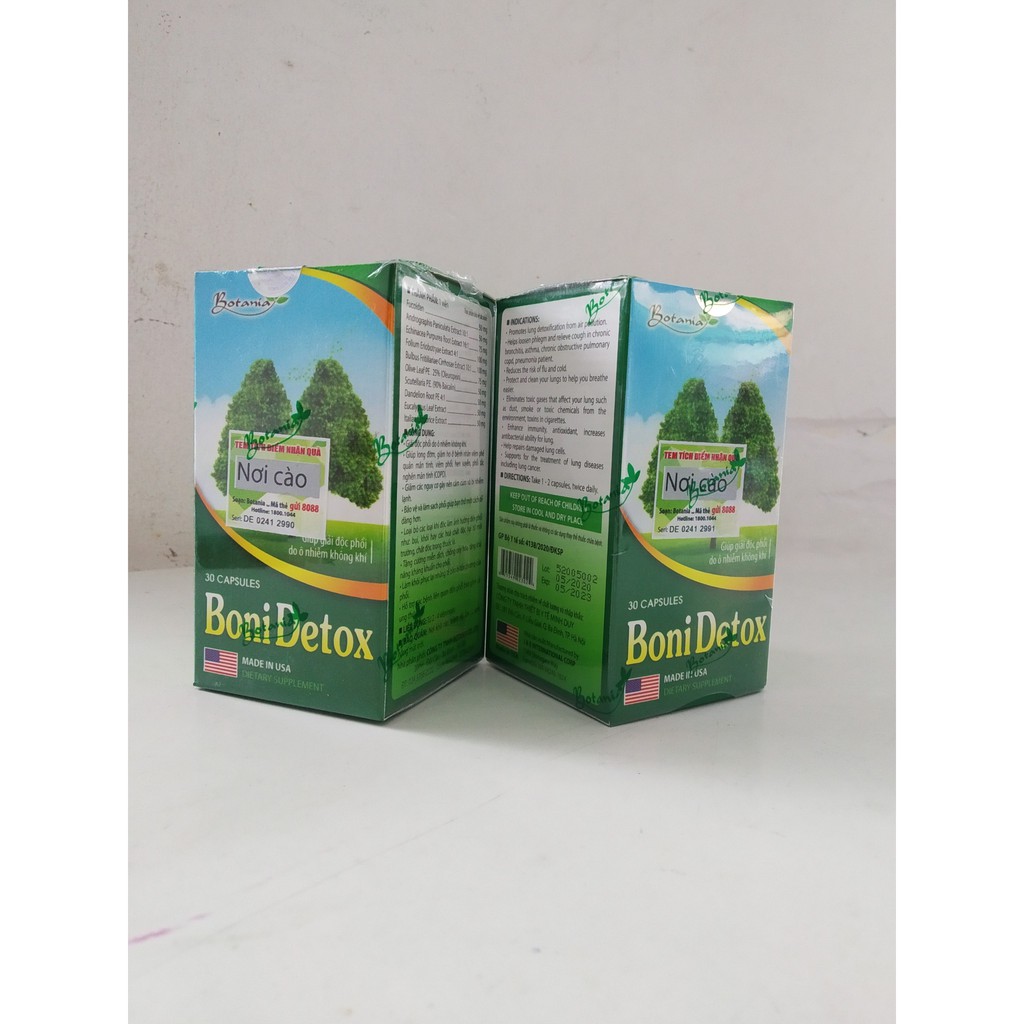 BoniDetox - Giúp Giải Độc Phổi & Ngừa Ung Thư Phổi Hộp 30 Viên