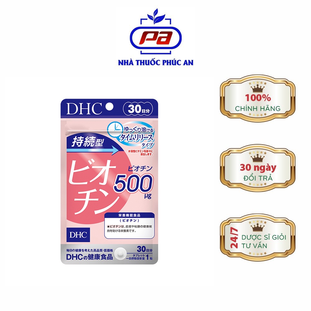 Viên Uống DHC Biotin Ngăn Rụng Tóc Sustained Release Biotin 30 Ngày (30 Viên ) 30 Ngày