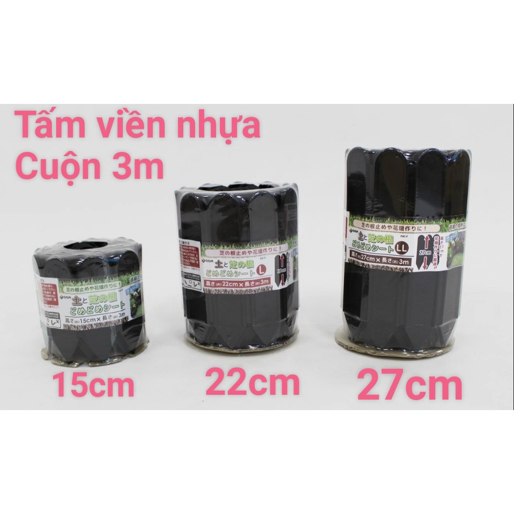 Tấm viền hàng rào nhựa cuộn dài 3m