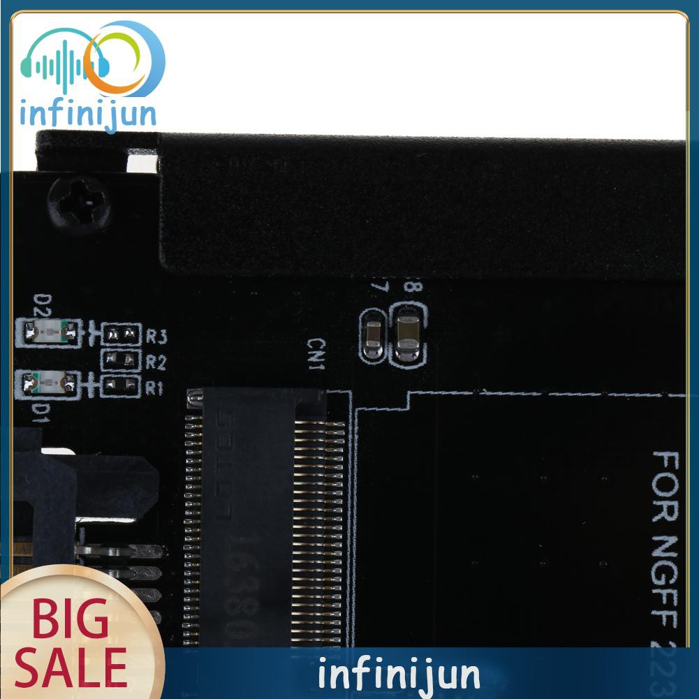 Black Metal M.2 NGFF to SATA adapter Cased CY B+M Socket 2 M.2 NGFF